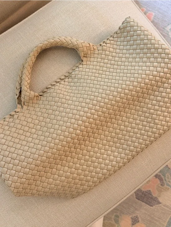 Naghedi Medium St Barth’s Tote in Ecru with matching pouch - Picture 2 of 6